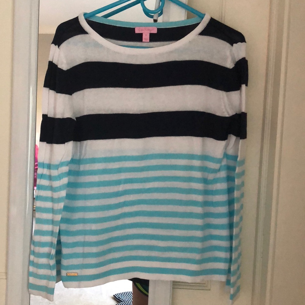 Blue and White Striped Lilly Sweater